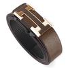 Men's Two-Layer Cowhide Leather Belt with Automatic Buckle - Versatile Business Style