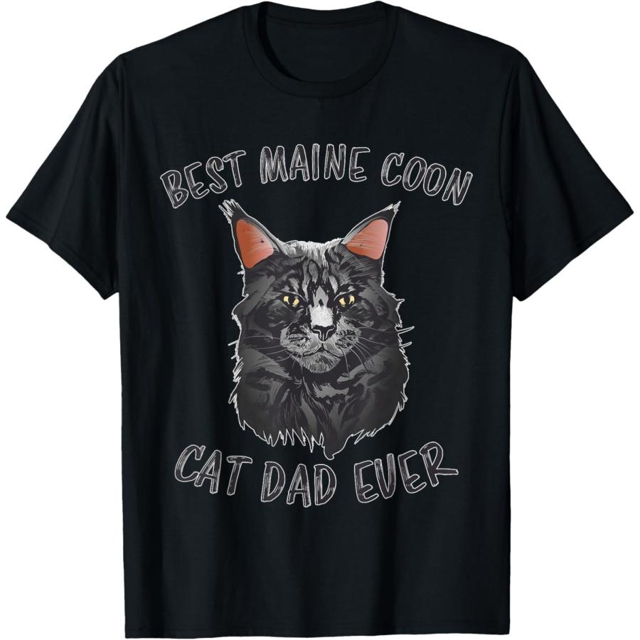 Best Maine Coon Dad Ever Papa Cat Father Maine Coon T-Shirt S