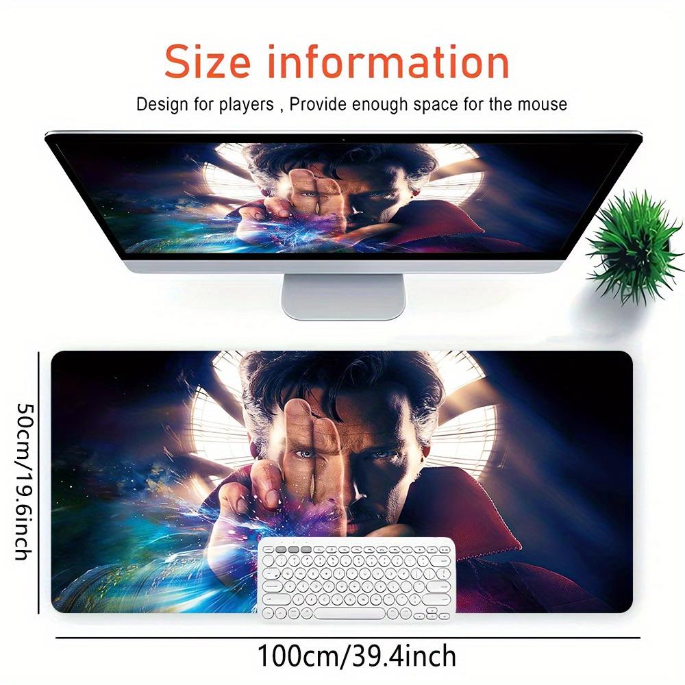 Large Multi-Size Non-Slip Rubber Base Villain, Doctor Strange Mouse Pad, Stitched Edges Keyboard Desk Mat for School, Office, Home, Gift for
