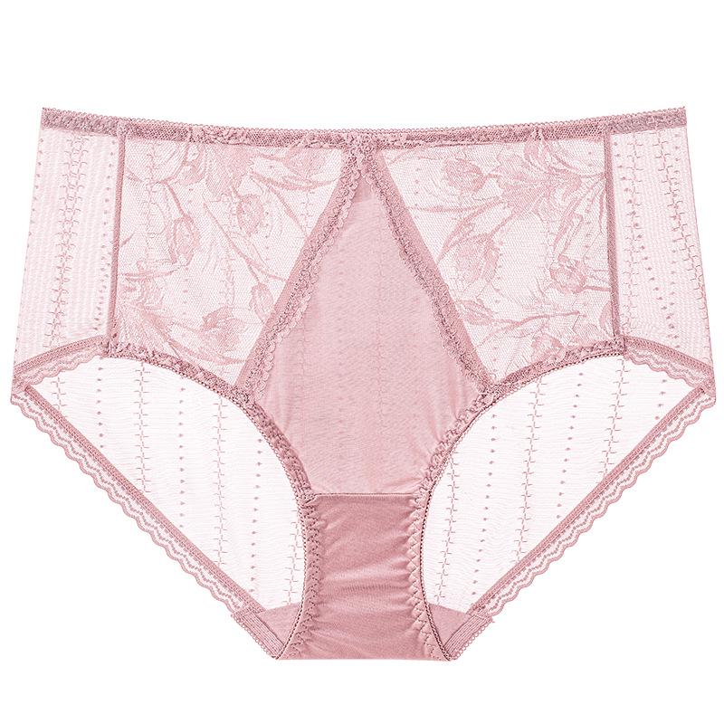 Xiao Tian'er 1569 High Waist Lace Panties - Seamless, Breathable, Skin-friendly, Comfortable Cotton Crotch.