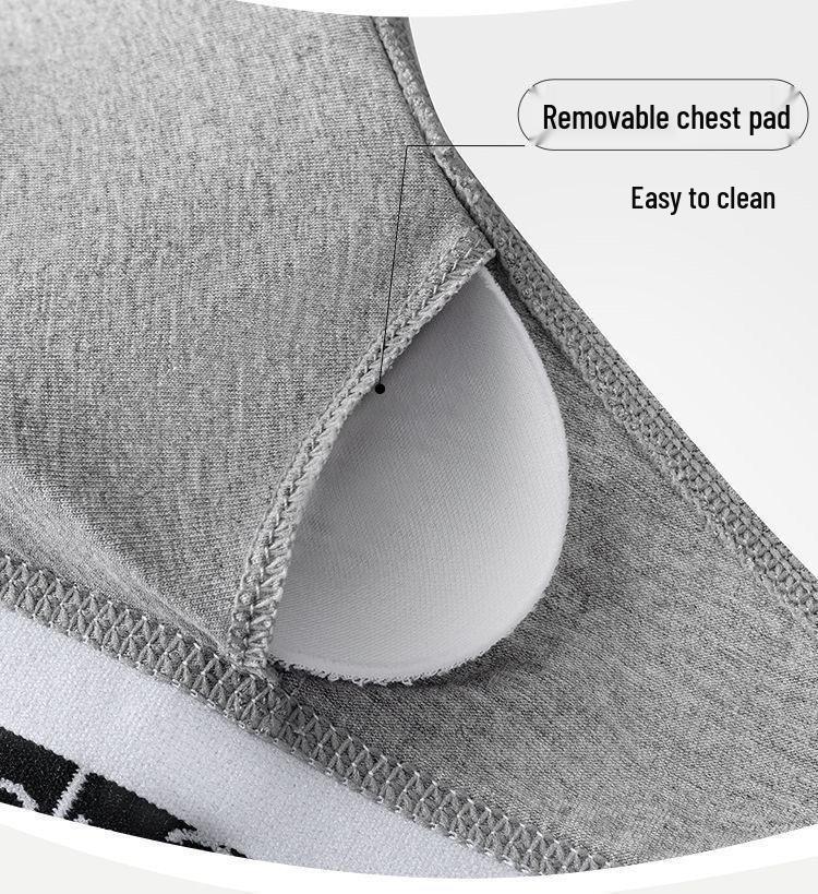 Style C Women's Pure Cotton Wire-Free Sports Bra - Summer Thin, Sexy, Comfortable Back Design