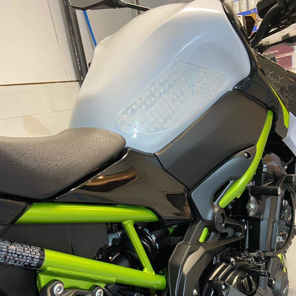 Samcos Motorrad Tankpad Schwarz/Transparent Links und Rechts Set Kniepolster Kniegriff