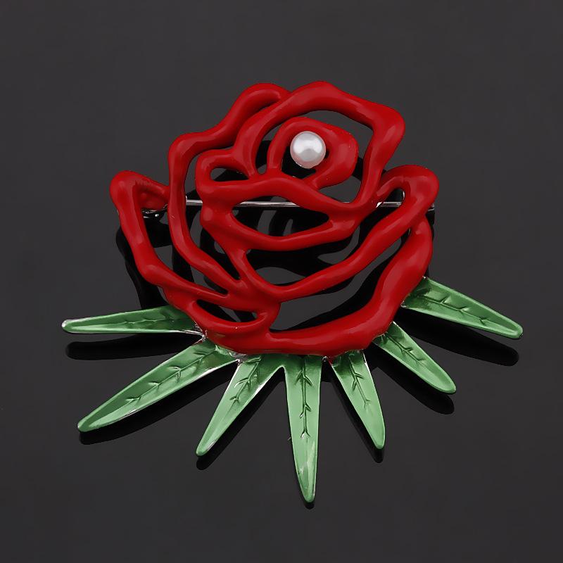 

Элегантная акриловая брошь с гальваническим покрытием для женщин - Стильная булавка для шарфа и аксессуар для одежды, корсаж