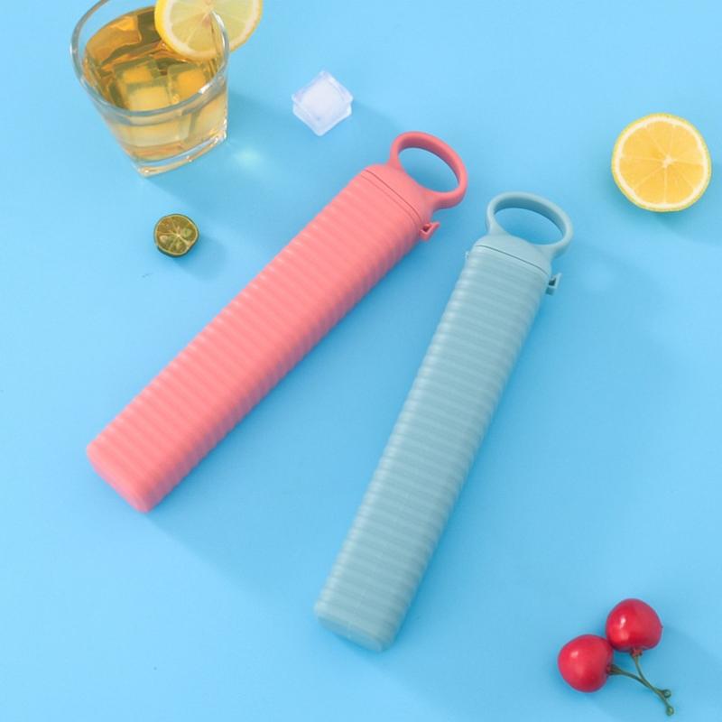 Easy Release Foldable Ice Tray Collapsible Plastic Ice Maker Mold for Kitchen Barbecue Refrigerator Outdoor Drink Cooling