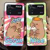 Case for Xiaomi Poco F8 F3 X3 X4 X5 X7 Pro C71 C75 C50 F1 M3 M4 M7 C61 M5 Funda Phone Cover Cartoon Cute Guinea Pig