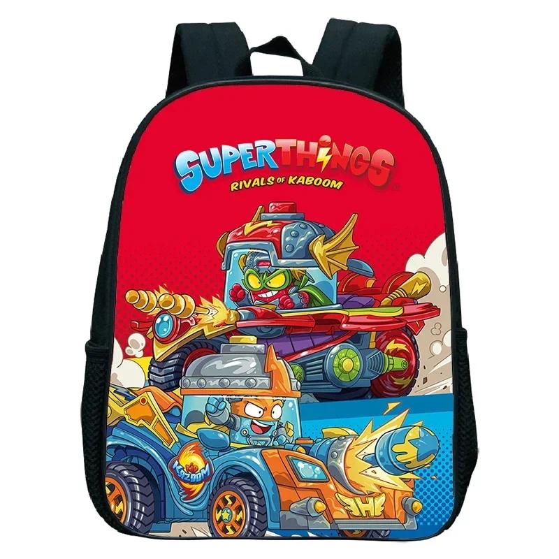SuperThings Rucksack Kleinkind Cartoon Schultasche Jungen Mädchen Kindergarten Tasche Wasserdicht Kinder Buchtasche 12 Zoll