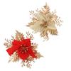 Artificial Poinsettia Flowers Ornaments Christmas Tree Decorations for Seasonal Door Wreaths Wedding Holiday