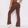 European and American Nude Wide-leg Tight Yoga Pants High Waist Hip Lift Quick-drying Micro-pull Pants Casual Sports Fitness Pants Flared Pants