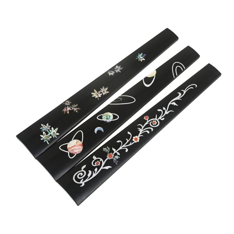 4/4 Size Violin Fingerboard Natural Ebony Wood Violin Finger Plate Fingerboard