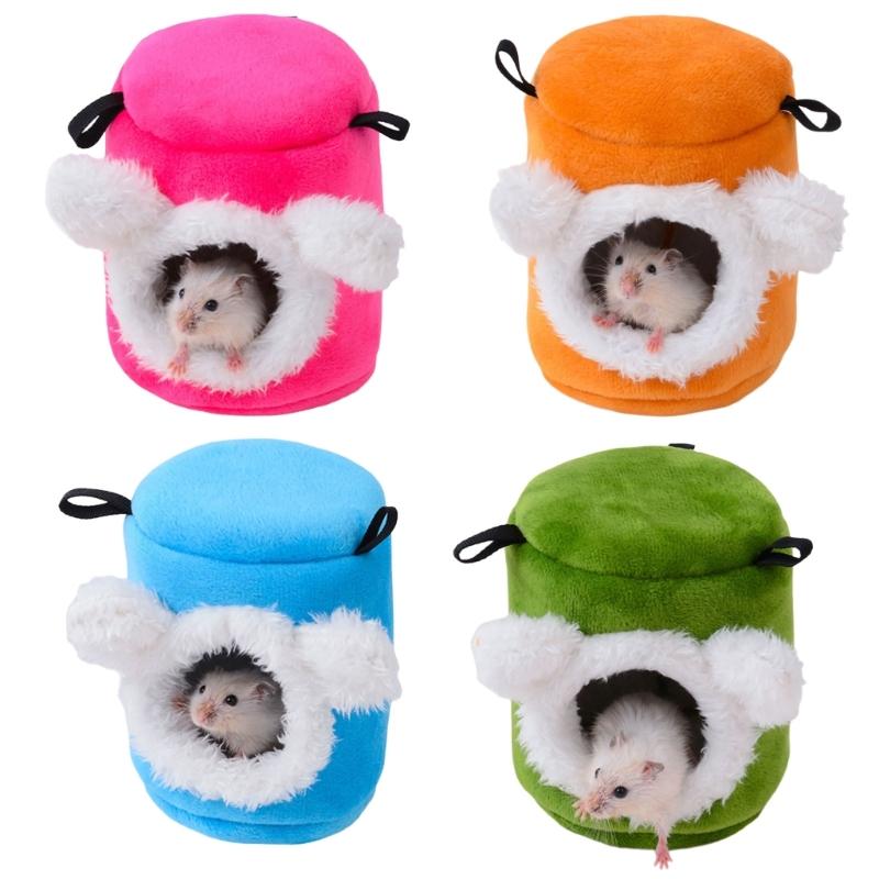 Hamster Habitat Shelter Rabbits Toy Soft Bed House for Hamster for Guinea Pigs, Gerbils Molar Toy Bed