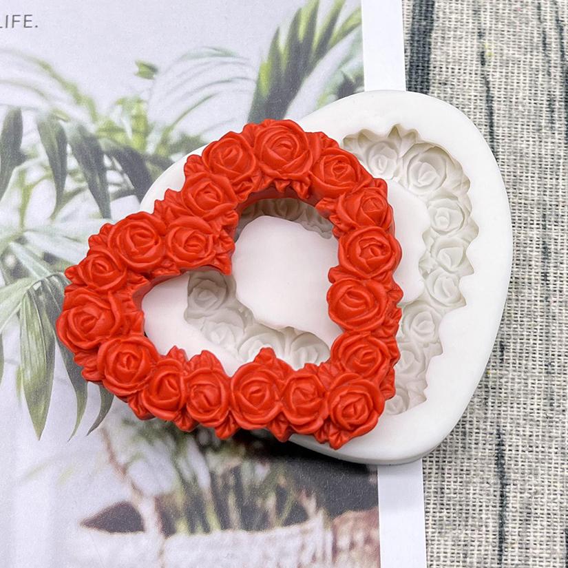 Rose Heart Silicone Mold Sugarcraft Chocolate Cupcake Baking Mold Fondant Cake Decorating Tools
