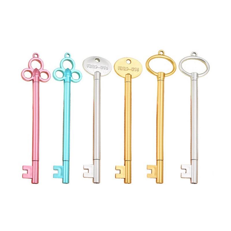 1 Piece Kawaii Retro Key Gel Pen School Office Supplies Vintage Creative Cute Pretty Lovely Pens