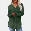 Women's Fashion Loose-Fit Long-Sleeved Knitted T-Shirt In Solid Colour Top