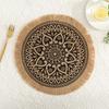 Nordic Style Simple Hand Woven Jute Placemat Plate Mat Retro Restaurant Cotton Linen Decorative Mat Shooting Prop Vase Mat YLE447