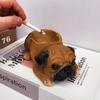 Dog Ashtray Creative Personalized Commercial with Lid Ashtray, Home Living Room Anti Fly Ash Ashtray, Nordic Bago Resin Ornament