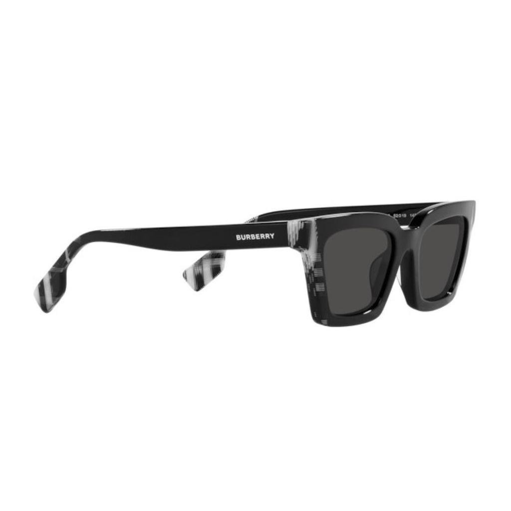 Burberry Check Letter Irregular Shape Sunglasses Women sunglasses Black BE4392U405187