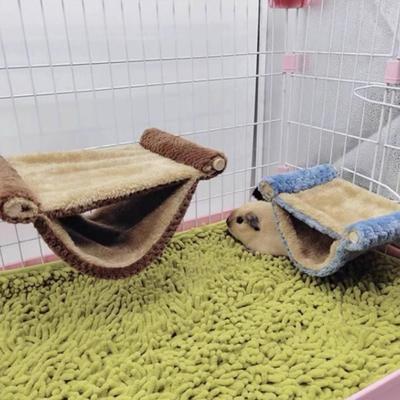 Pet Toy Double-layer Pet Hammock Soft Comfortable Jumping Platform Warm Chew-Proof Suspended Hammock Small Animal