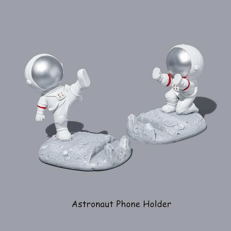 Astronaut Phone Holder Resin Universal Cell Stand Bracket Desk Ornaments Kids Gift Toy Office Table Decoration Stationery