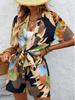 2026 Cross-border Bohemian Short-Sleeve Top & Shorts Set - Strapless Spring/Summer Style