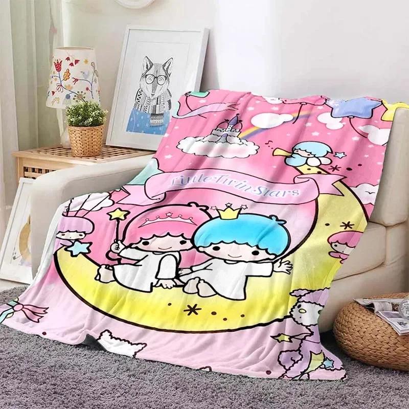 6 Größen Warme Weiche Sanrio Little Twin Stars Decke Flauschig Kinder und Erwachsene Sofa Plüsch Tagesdecke Überwurfdecke für Sofa Bett
