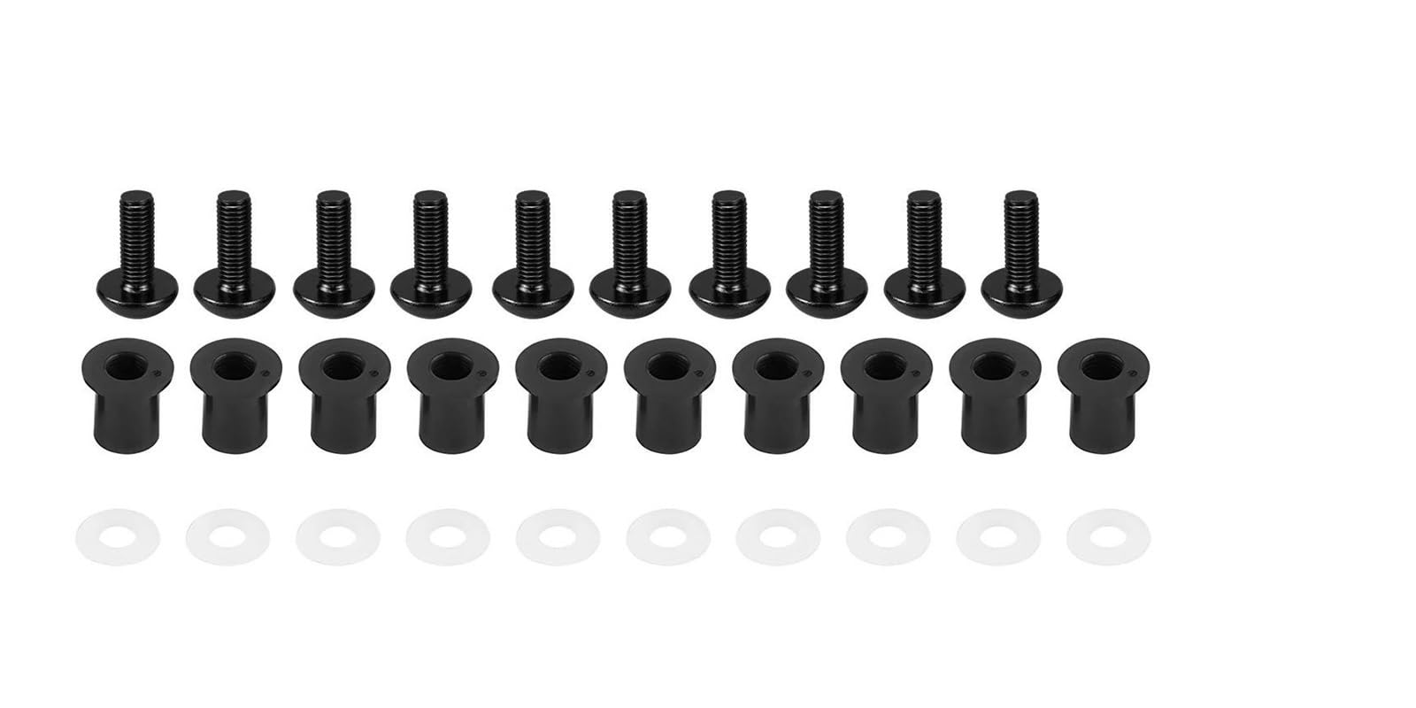 Fit Bodywork Clip CBR600RR Windscreen Bolt Screw Kit M5 with 5mm Bolt Motorcycle Windscreen (Black) One size