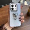 Luxury Bling Rhinestone Heart Ring Bracket Clear Phone Case for Xiaomi Redmi Note 14S 4G,13 Pro 5G 4G,POCO X6 5G,M6 Pro 4G Stand Cover