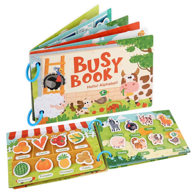 Cross-border Early Education Busy Book: Quiet Puzzle for Letter & Number Recognition