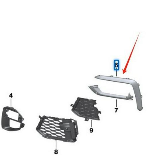 Set Ornamente Cadru Lampa de Ceață BMW X6 G06 (51118092247, 51118092248)