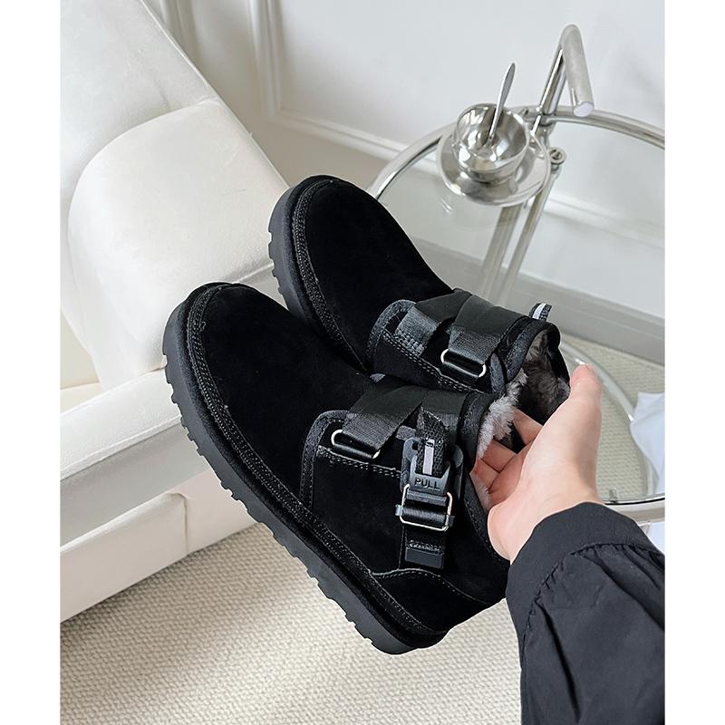 

2025 Зимний Новый Стиль Ван Ибо Такой же Верх Кожа Уличные Теплые Мужские Ботинки Универсальные Короткие Мужские Зимние Ботинки 40