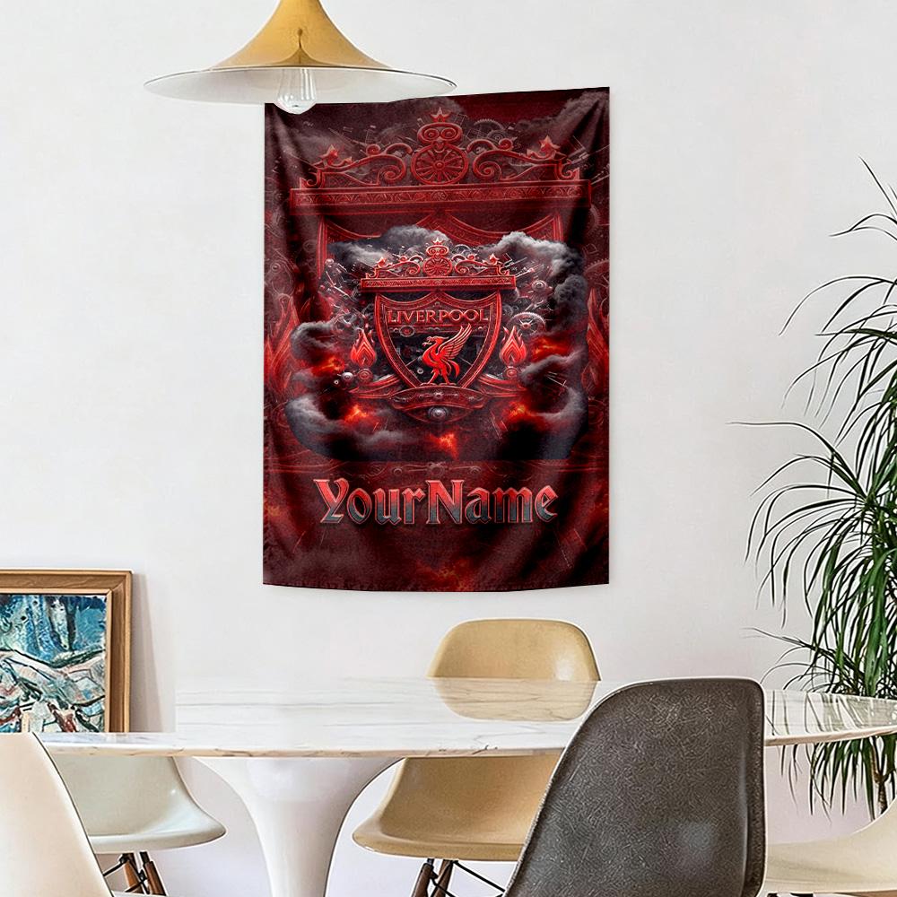 Liverpool Custom Your Name Wall Decor Tapestry Art For Pet Memorial Birthdaywedding Party Backdrop Family Gift