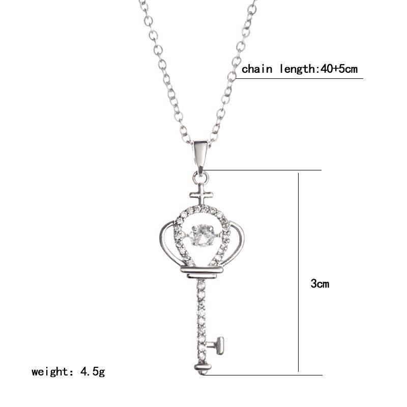 European Romantic Key Necklace: Micro-Paved Diamond Design, Light Luxury Clavicle Chain - Perfect Qixi Festival Gift