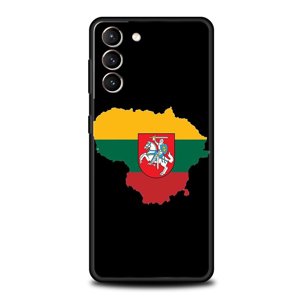 Phone Case For Samsung Galaxy S24 S23 S22 Ultra S20 S21 FE 5G S10 S9 Plus S10E S8 S7 Edge Silicone Cover Flag of Lithuania Flag