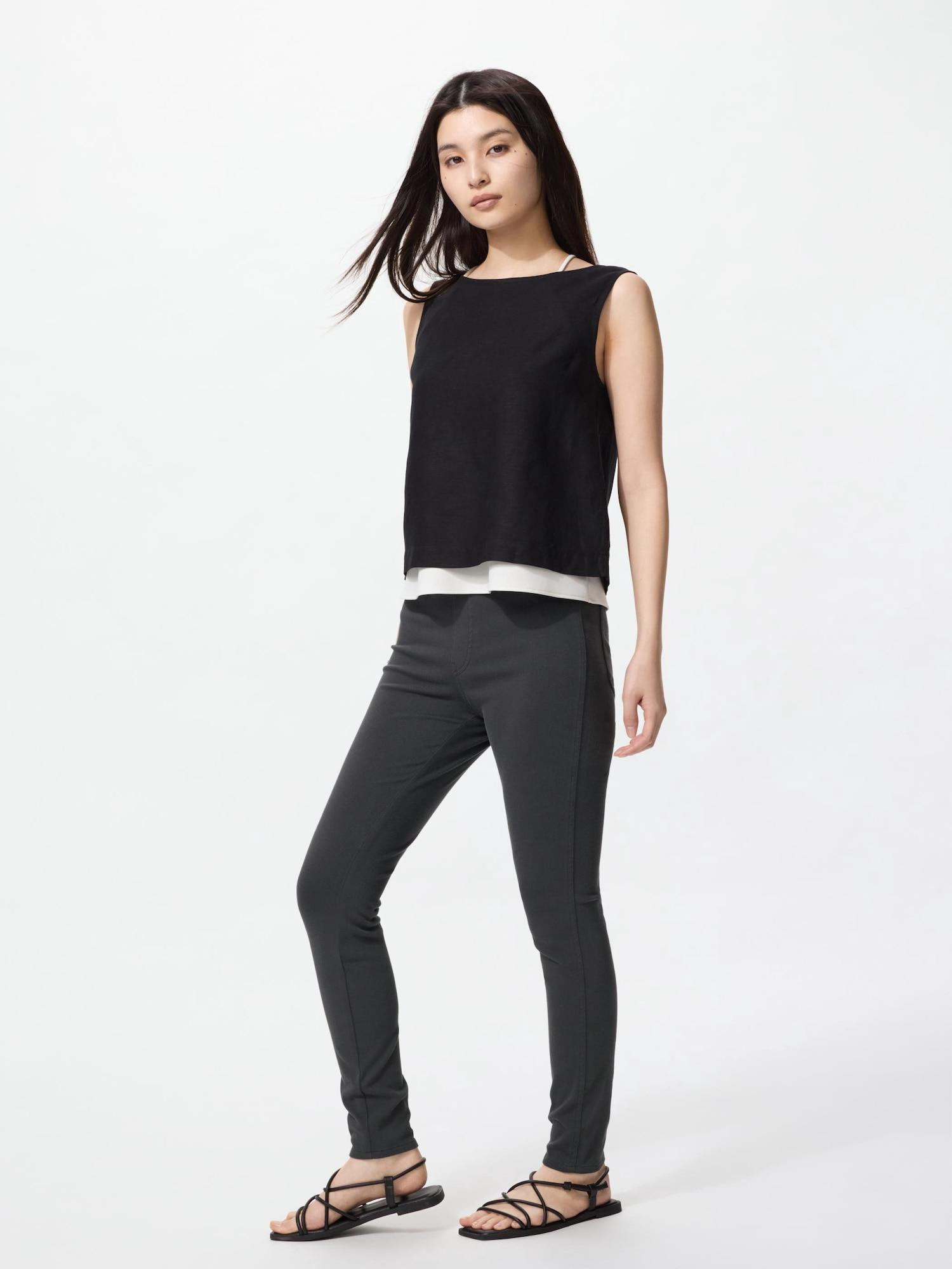 Uniqlo Япония Ультраэластичные леггинсы-брюки 08 DARK GRAY/XS