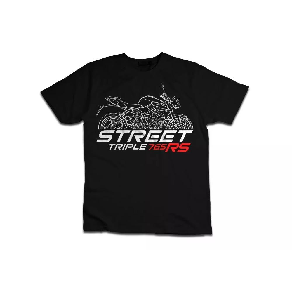 2024 Men T Shirt Casual Triumphs Street Triple S R RS Moto2 Motorcycle for Riders T-shirt Graphic Summer S-3XL Tee