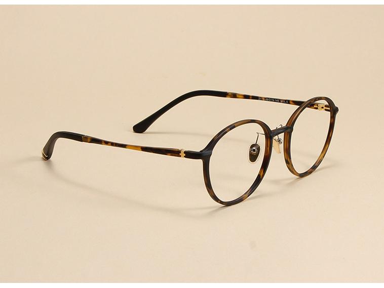 Ultra-light Korean Style Round Unisex Eyeglass Frames - Retro, Slimming, Fits Prescription Lenses, Style 2113