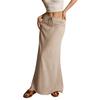 Women's Solid Color Simple Drawstring Elastic Waist Half Skirt