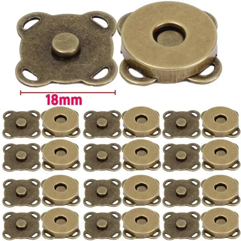 1-50set Magnetic Snap Fasteners Clasps Buttons Handbag Purse Wallet Craft Bag Parts Mini Adsorption Buckle DIY Craft Wholesale