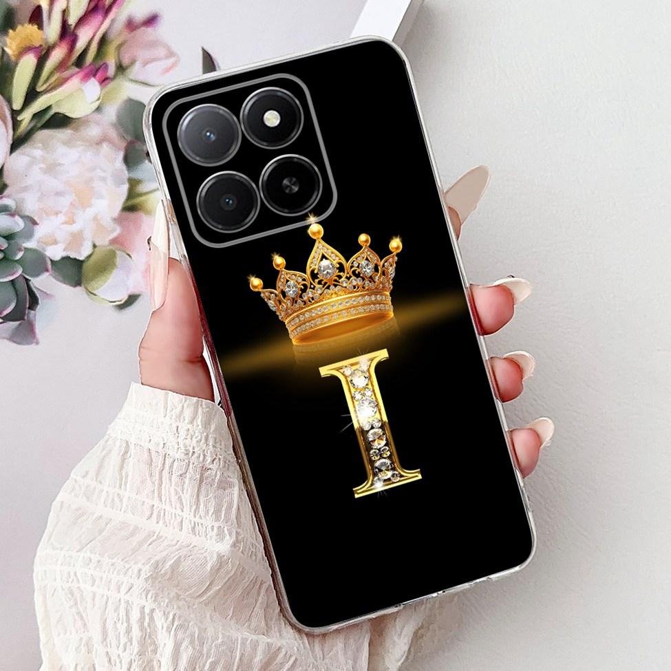 Clear For Honor X5b GFY-LX2 Case X5b Plus Fashion Luxury A-Z Letters Soft Back Cover For Honor X5b Plus Phone Case GFY-LX2P
