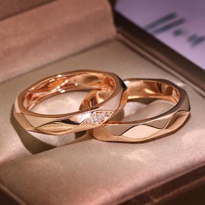 Luxury Fashion Filled Couple Ring Men's Promise Ring Romantic Wedding Bride Engagement Ring Fine Jewelry