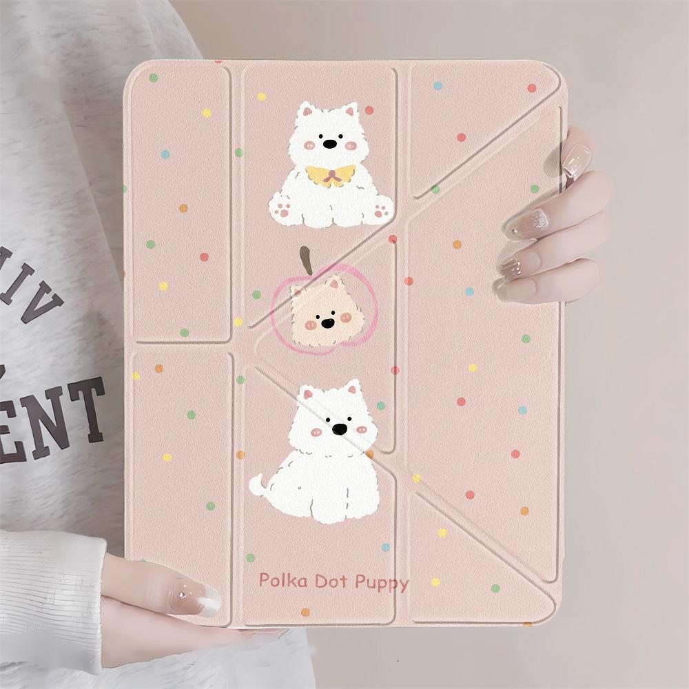 West Heights Suitable for iPad Pro 11-inch Y Folding Sticker Tablet Protective Case iPad Pro13-inch Cute Niche