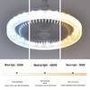 E27 Universal Crystal Fan Chandelier with Smart Remote Control for Home, Bedroom, Kitchen