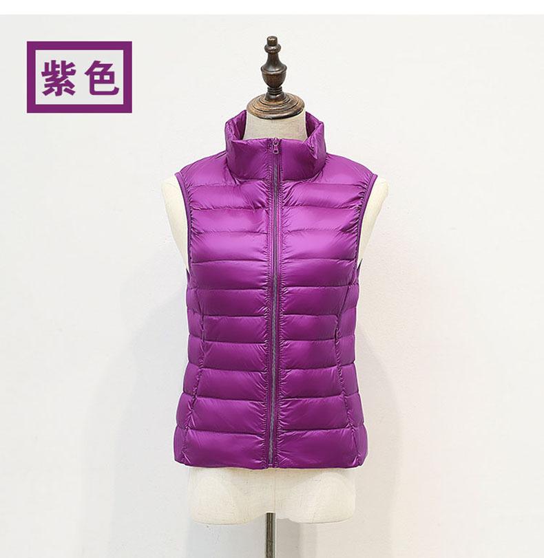 Autumn and Winter Down Vest Women's Stand-up Collar Casual Light Short Vest Liner Down Jacket Women