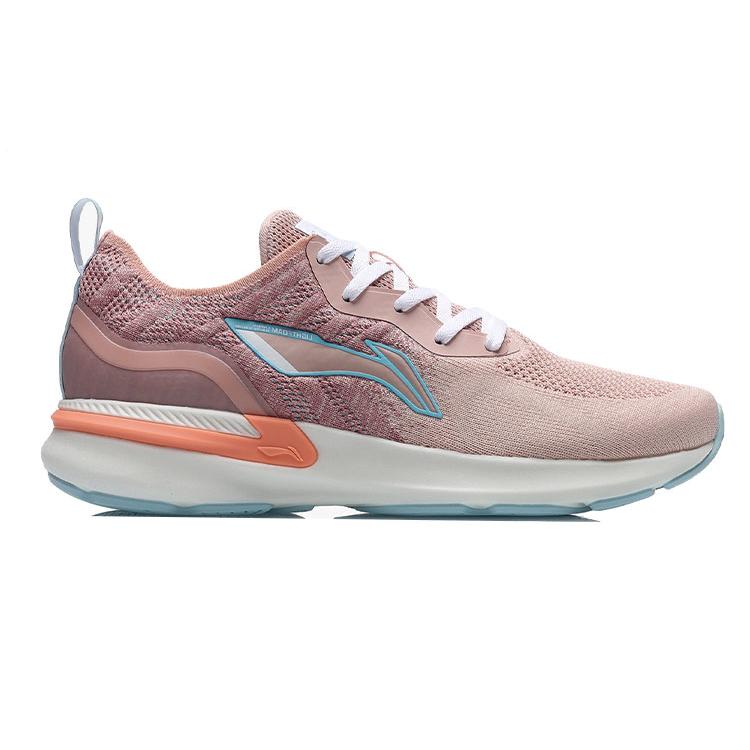 New LiNing Arashi Rebound Slip Resistant Lightweight Breathable Low Top Running Shoes Women's Pink Blue ARHR132-2