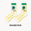 5 Pairs of Women's Spring Sports Street Mesh Style Mid Tube Socks