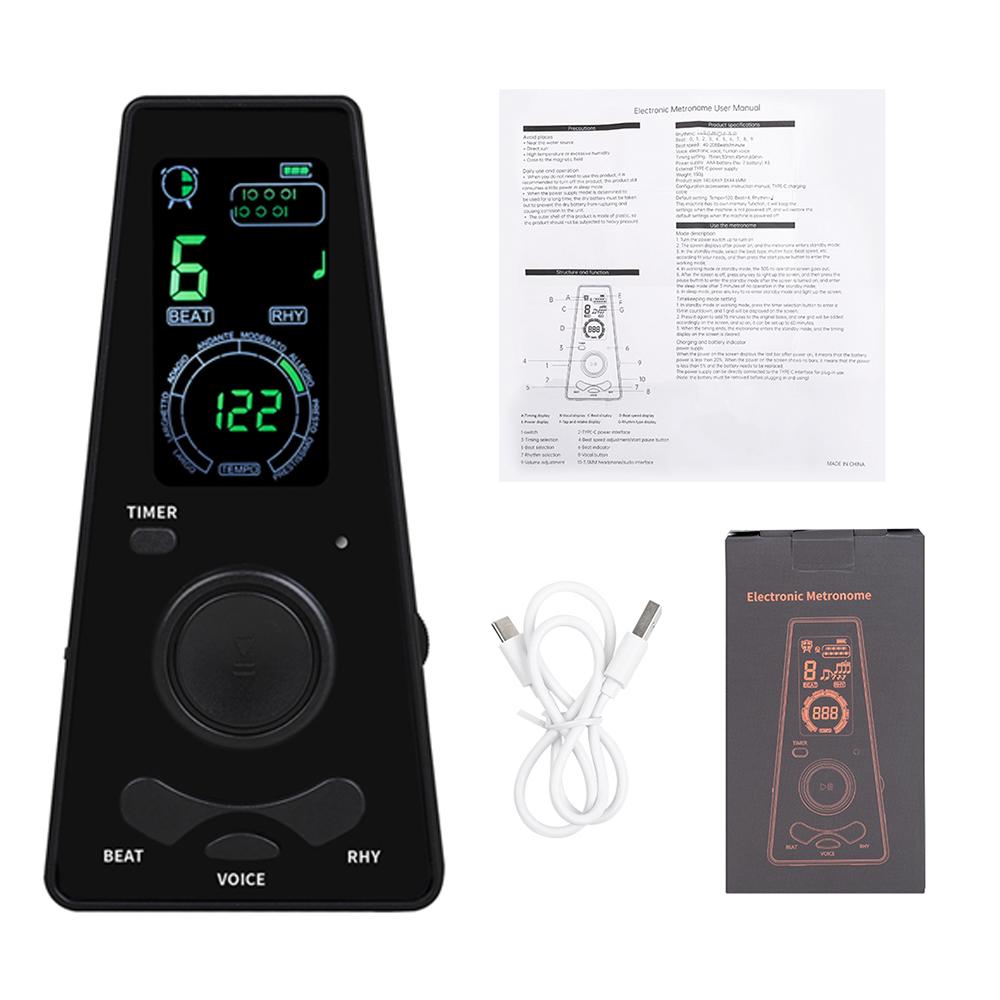 Digital Metronome for Musicians Piano Violin Guitar Instrument Volume Beat Speed Tower Type Guitars Metronome Bell Ring Rhythm