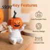 Holiday Gift for Friends Pumpkin Head Mummy Statue, Funny Halloween Decorations, Cute Sitting Desktop Resin Figurines Figurine Shelf Sitter