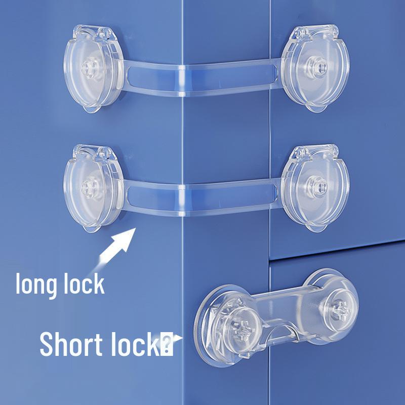 Child Safety Invisible Drawer & Cabinet Lock - Baby Proofing Anti-Pinch Design for Refrigerators and Doors