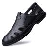 Luxury Brand Genuine Leather Men Sandals Moccasins Man Business Dress Hollow Out Sandals
