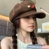 Vintage Beret Newsboy Hat Korean Style Adjustable Autumn Winter Hat Women Berets Painter Cap Elegant Artistic Duck Tongue Beret