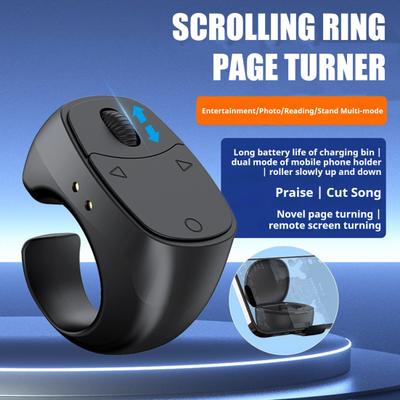Bluetooth-kompatible Fingerspitzen-Fernbedienung Stabile Verbindung Wiederaufladbar Universeller Drahtloser Scrollring Page Turner